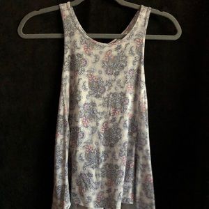 racerback tank top with zipper in the back